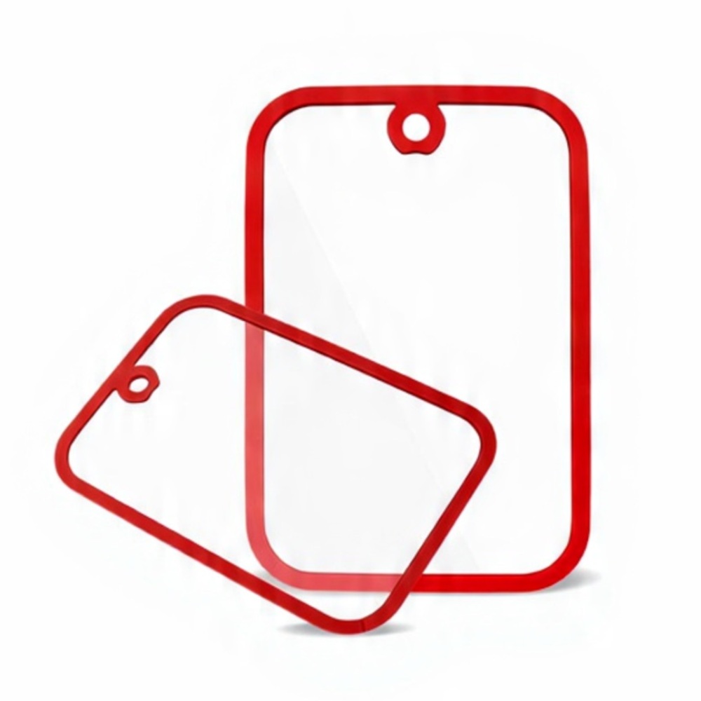 Two Clear Glass Cutting Board, 2 Size Chopping Board with Non-slip - SHIP ALONE